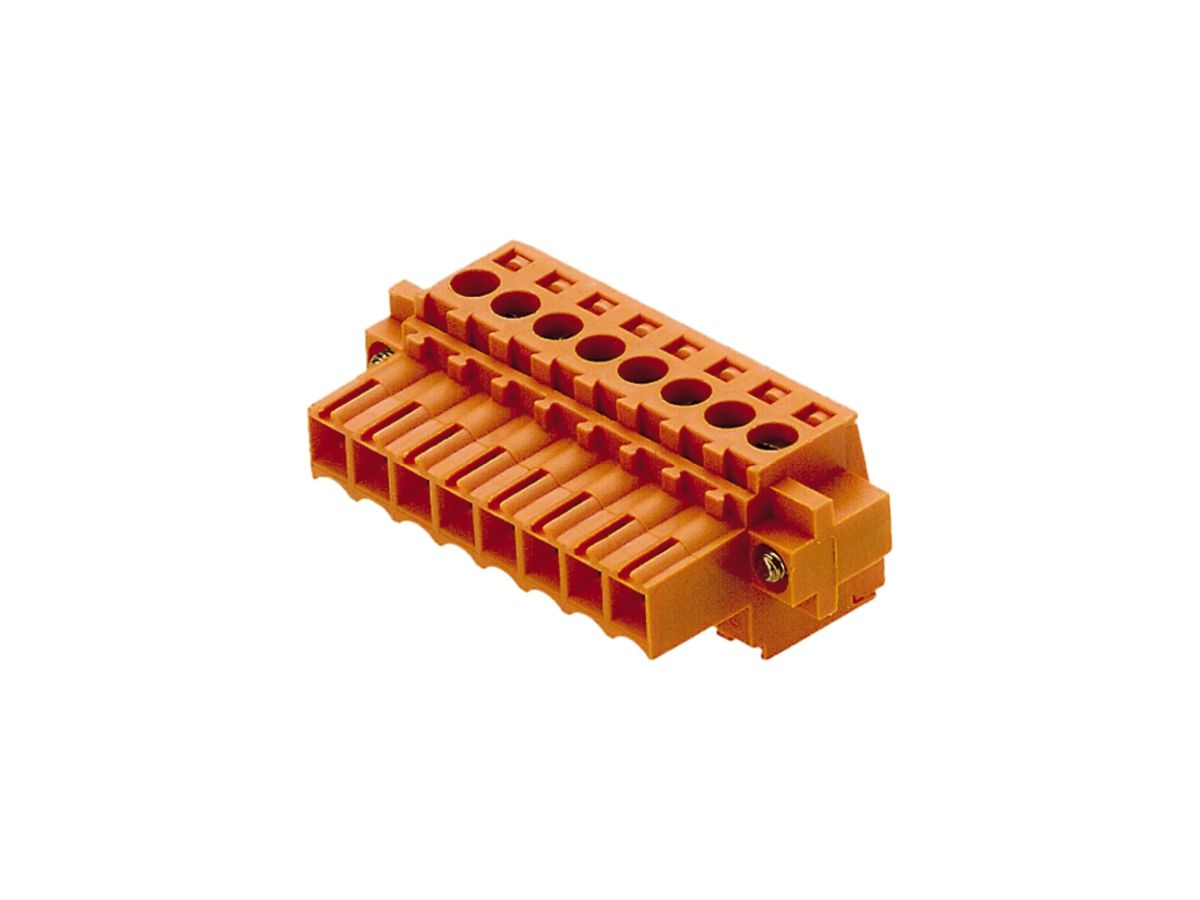 Buchsenstecker Weidmüller BL Flansch 3.5mm 7L verzinnt orange