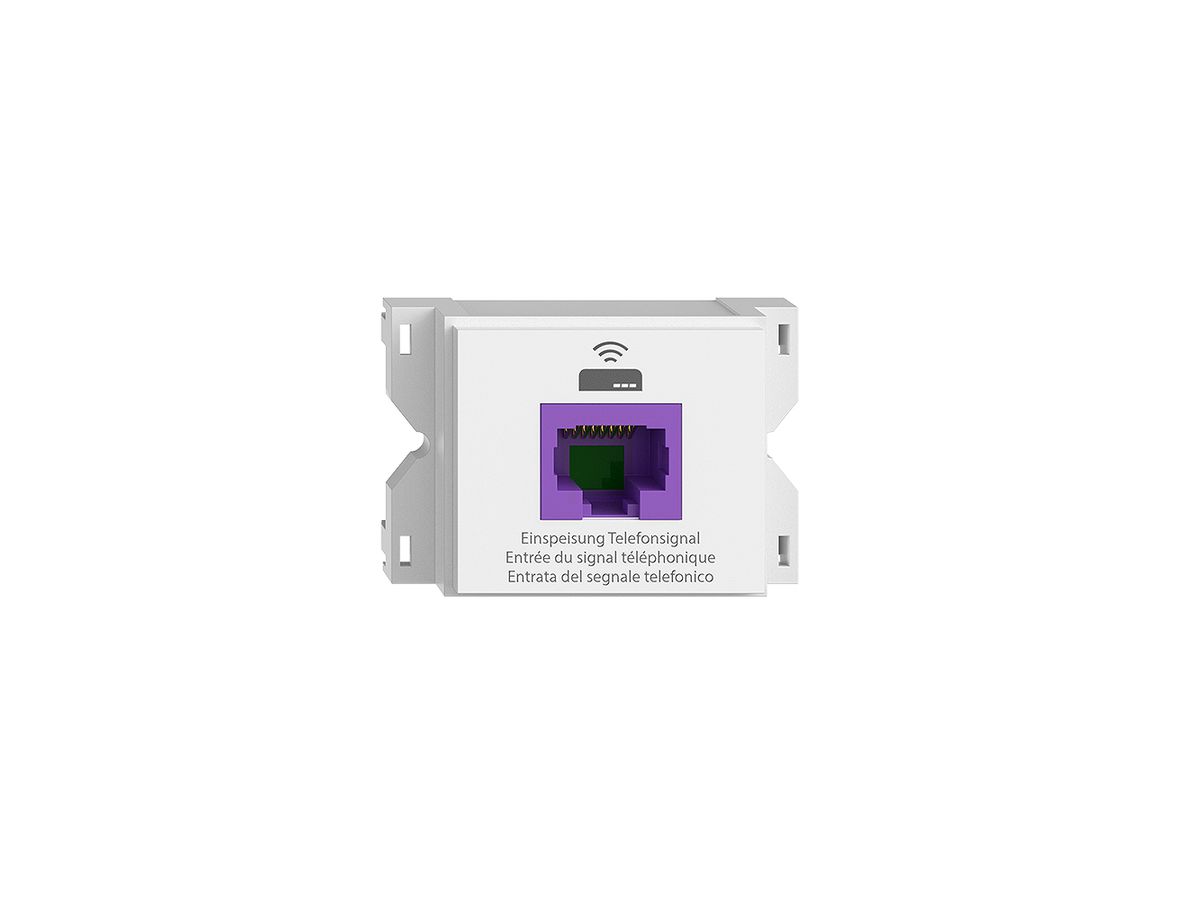 Rückführungsdose Feller 1×RJ45 f.Swisscom VoIP/All IP, 8 polig, UTP, Cat 5e