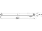 LED-Röhre LEDVANCE G13 7W 765lm 830 T8 mattiert 720mm