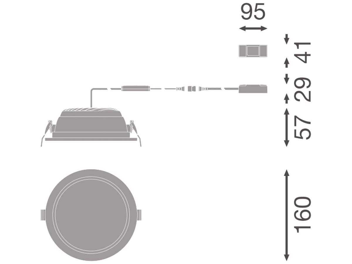 LED-Downlight LEDVANCE DL CMFT 15W 2175lm 4000K IP44 VWB Ø160mm ws
