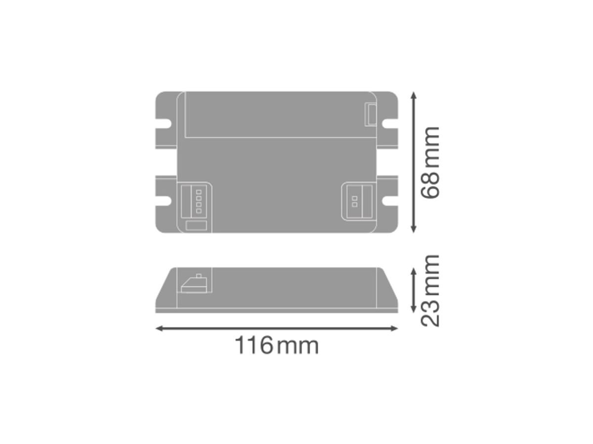 Notlicht-Set LEDVANCE BLKH CBO RD 1.5W LED 3h Prüftaste
