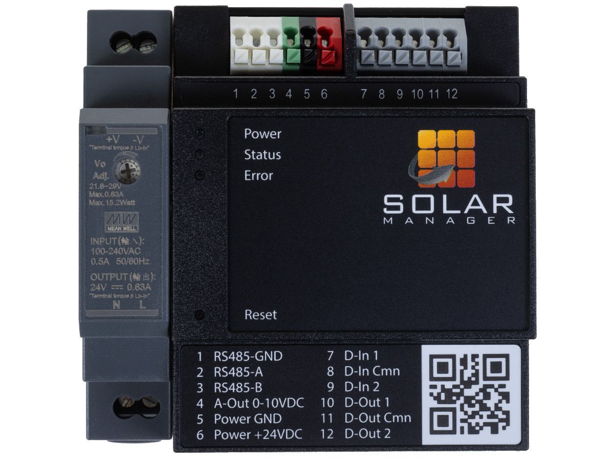 Solar Manager Connect 2 - LAN, RS485, QR-Code, Hutschiene-Montage