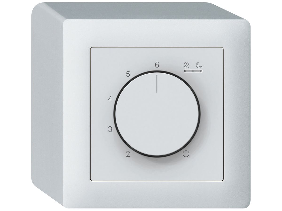 AP-Raumthermostat kallysto An/Aus 230VAC 16A 88×88mm weiss