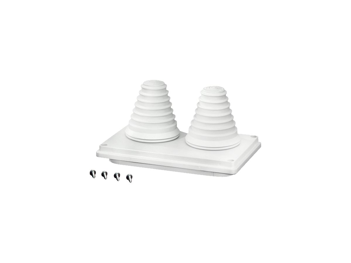 Kabeleinführungsflansch Hensel MV FP 66 mit 2 Kabeltülllen max.72mm, IP55