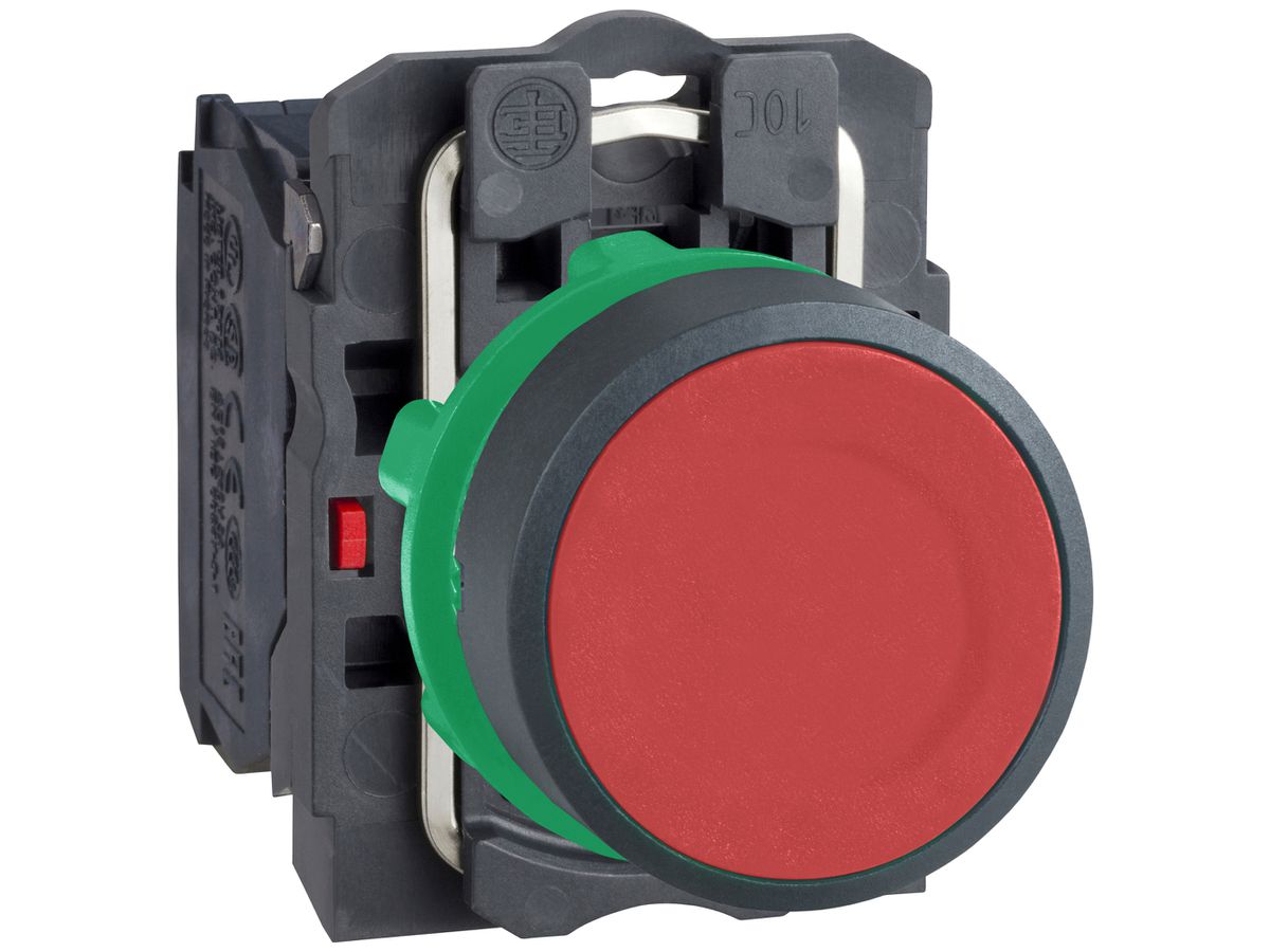 Drucktaster Harmony XB5 flach rt Ø22.5mm 1NC IP66