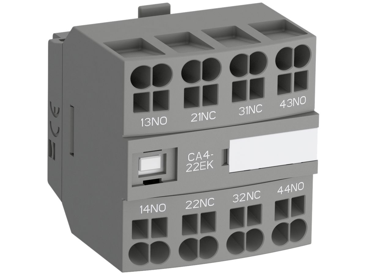 Hilfskontaktblock ABB CA4-22EK, 2S/2Ö 4A AC-15, frontal Push-In-Anschluss