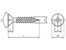 SK-Blechschraube 4.2×25mm verz.Pozidriv, DIN 7982 C8