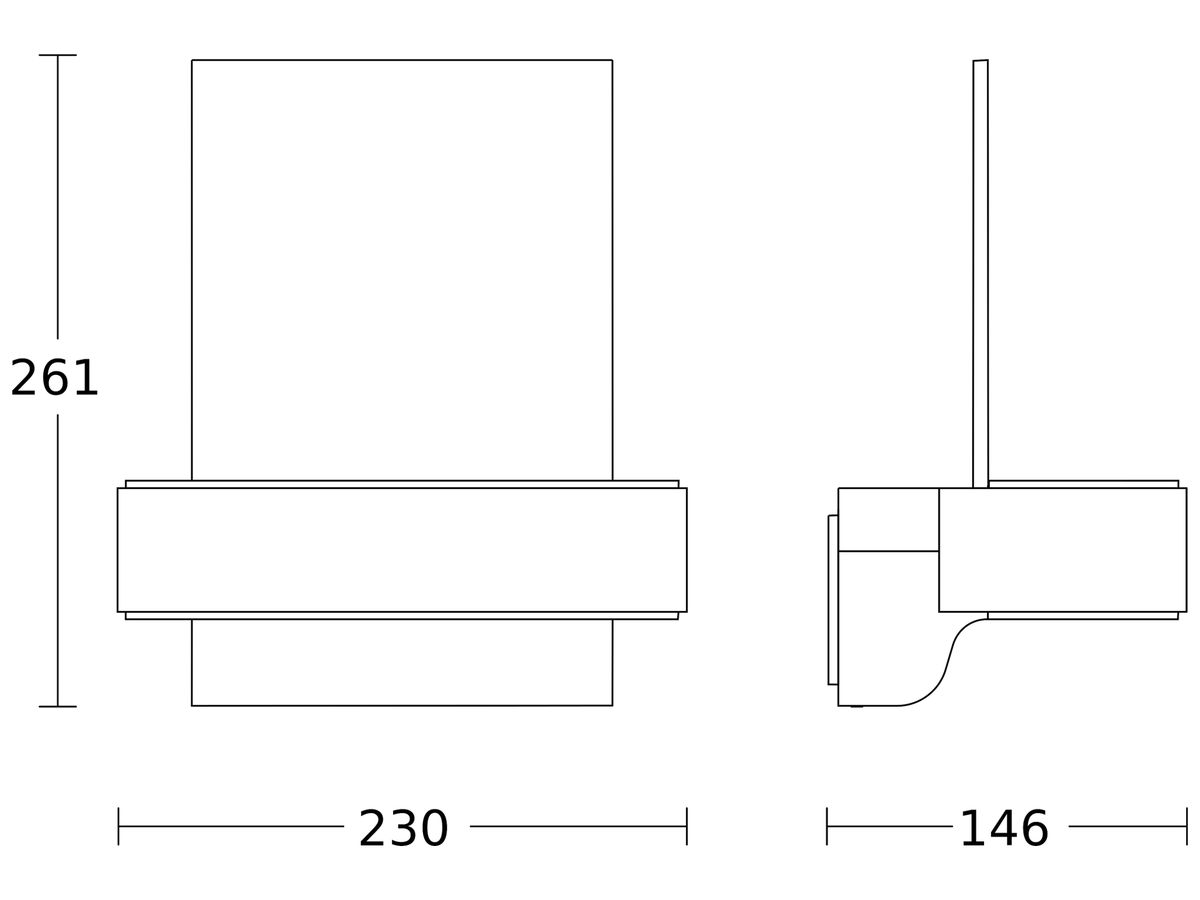 LED-Wandleuchte Steinel L 820 SC 9.8W 679lm 3000K IP44 mit Sensor Silber