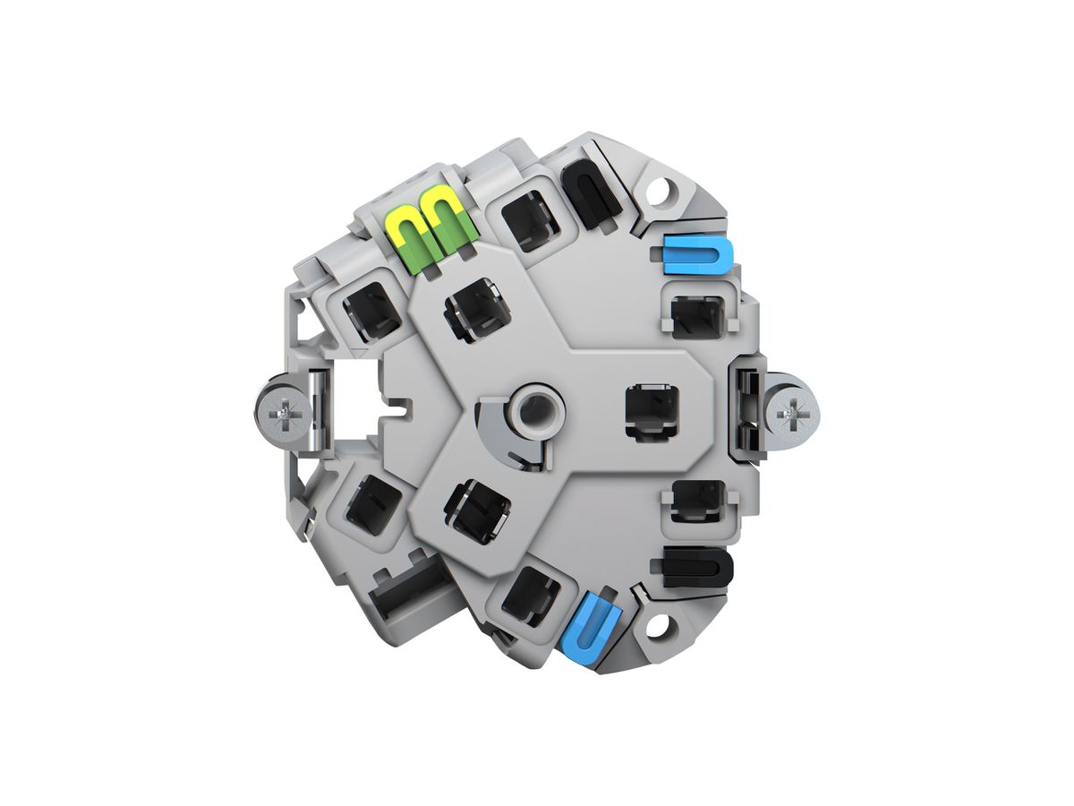 Steckdose Feller 3×T23 16A 250V 20mm grau IP20