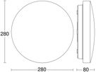 LED-Decken-/Wandleuchte Steinel RS PRO P1 flat HF Ø272mm 9.5W 960lm 830 IP54