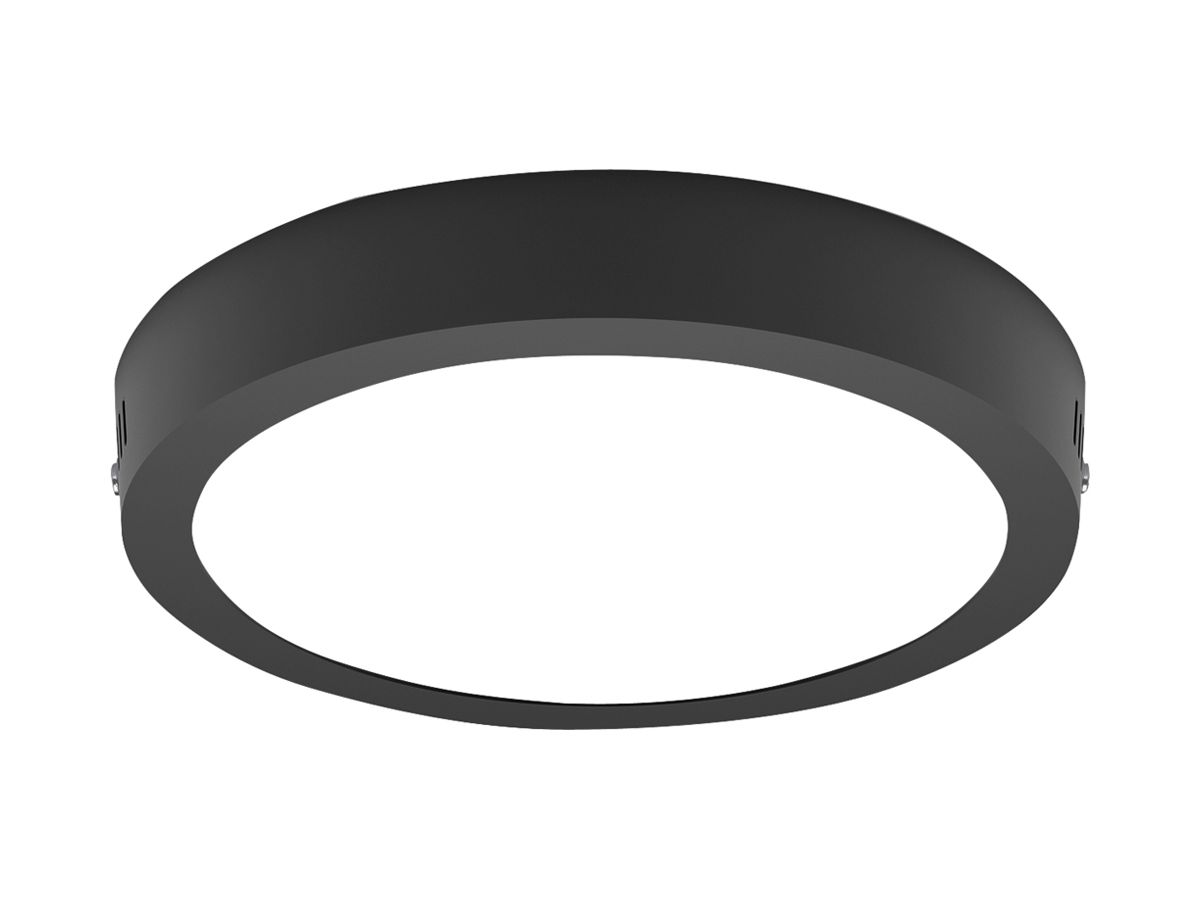 AP-LED-Downlight Philips Slim Surface 12W 1150lm 827 110° Ø210mm schwarz