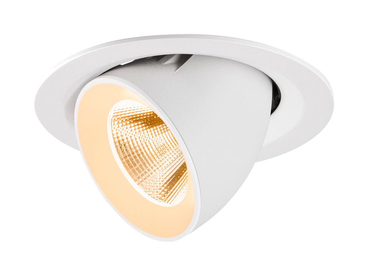 LED-Downlight SLV NUMINOS GIMBLE M 12W 1700lm 2700K NB DALI Ø135×95 weiss