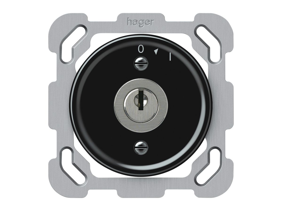 UP-Schwenktaster origin mit Zylinder 1P 0<1 10A 230V 77×77mm schwarz