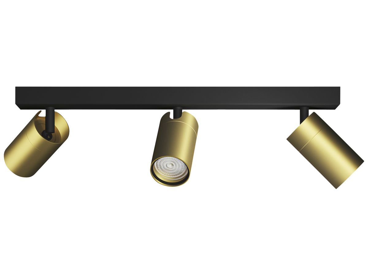 Spot Philips Idris GU10 3×5W IP44 442×119mm schwarz/Messing