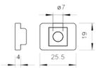 Distanzstück Bettermann 13mm grau