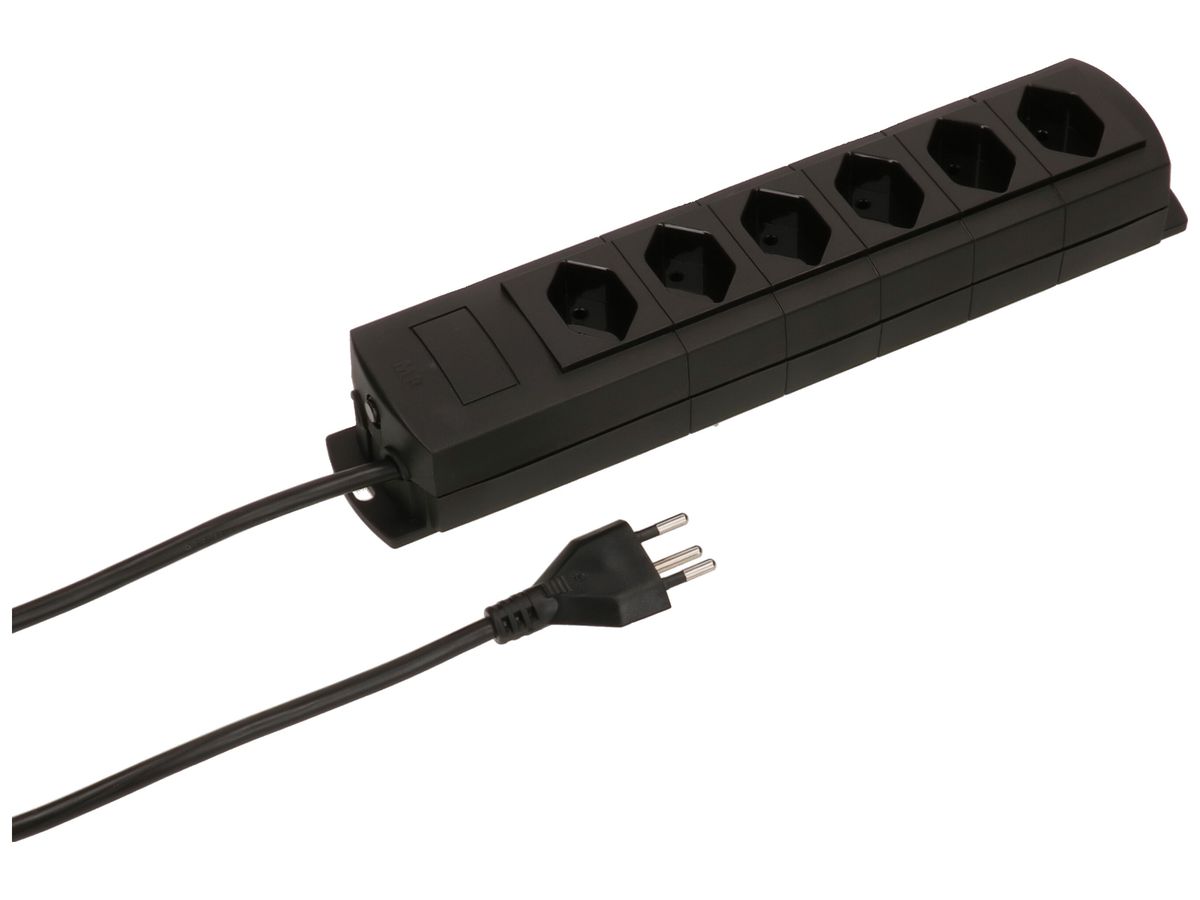 Steckdosenleiste MH PRIME LINE 10A 6×T13 15m schwarz