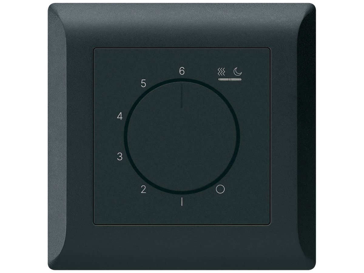 UP-Raumthermostat kallysto.line An/Aus 230VAC 4A 92×92mm schwarz