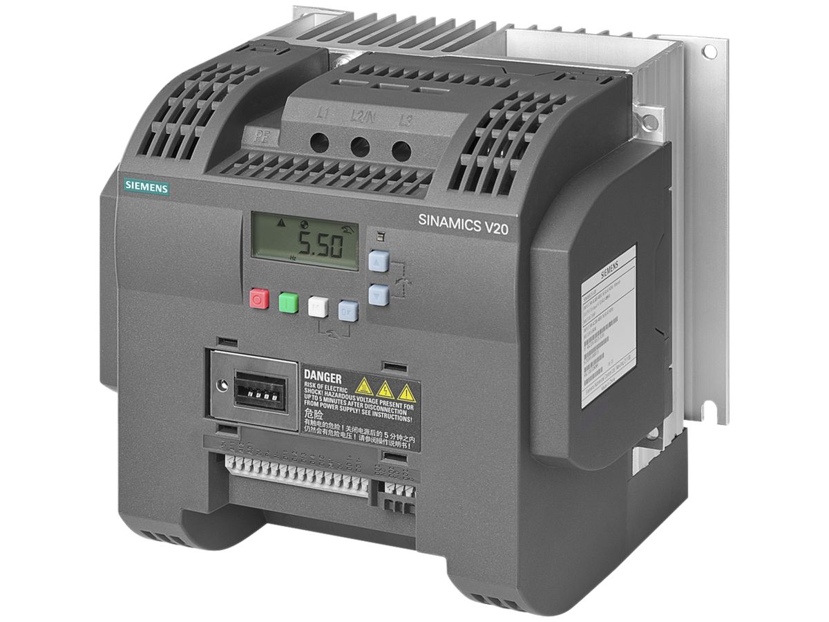 Frequenzumrichter Siemens SINAMICS V20 5.5kW 3AC Klasse A Modbus