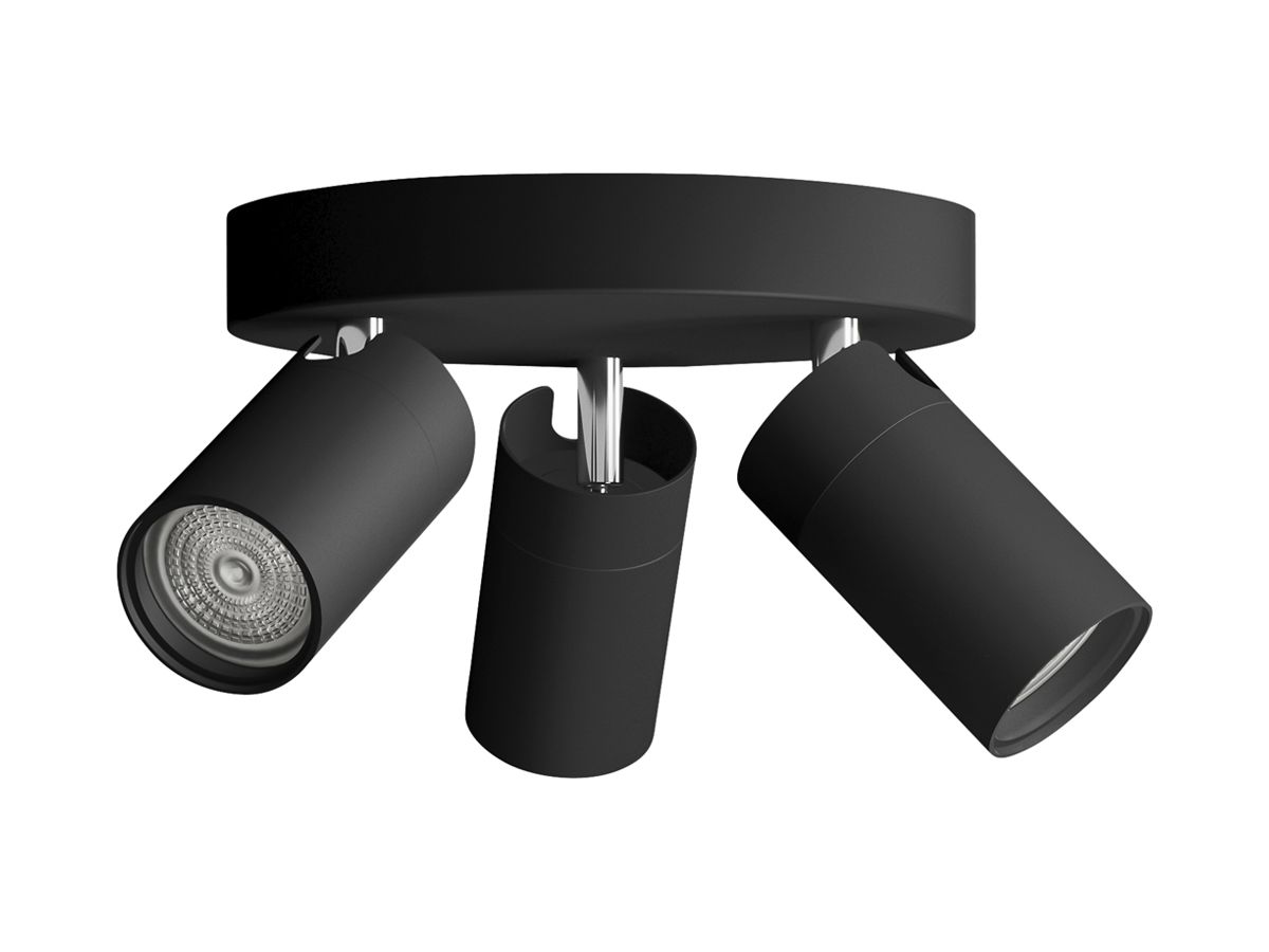 Spot Philips Idris GU10 3×5W IP44 222×196mm schwarz
