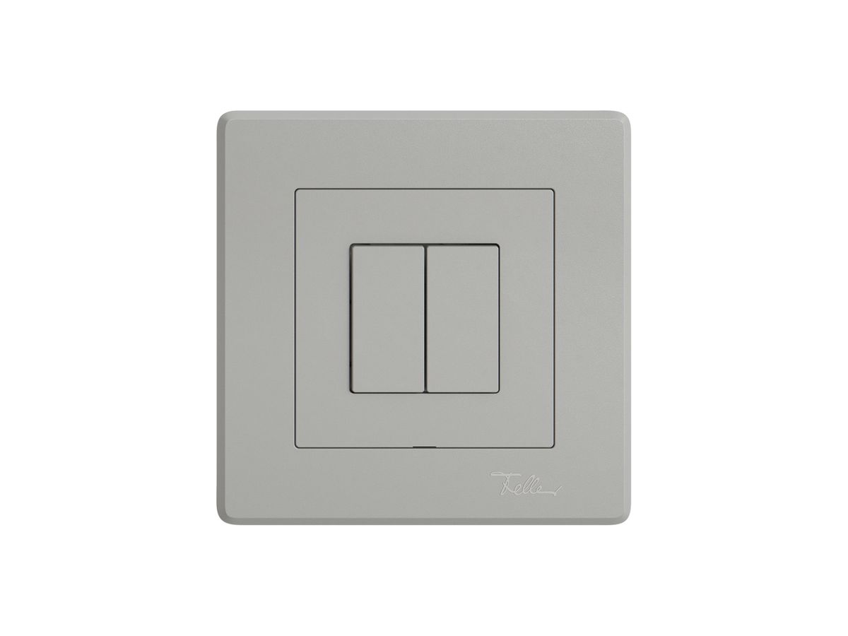 UP-Druckschalter EDIZIO.liv Wiser SNAPFIX® m.Nebenstelle 2T 2B hellgrau