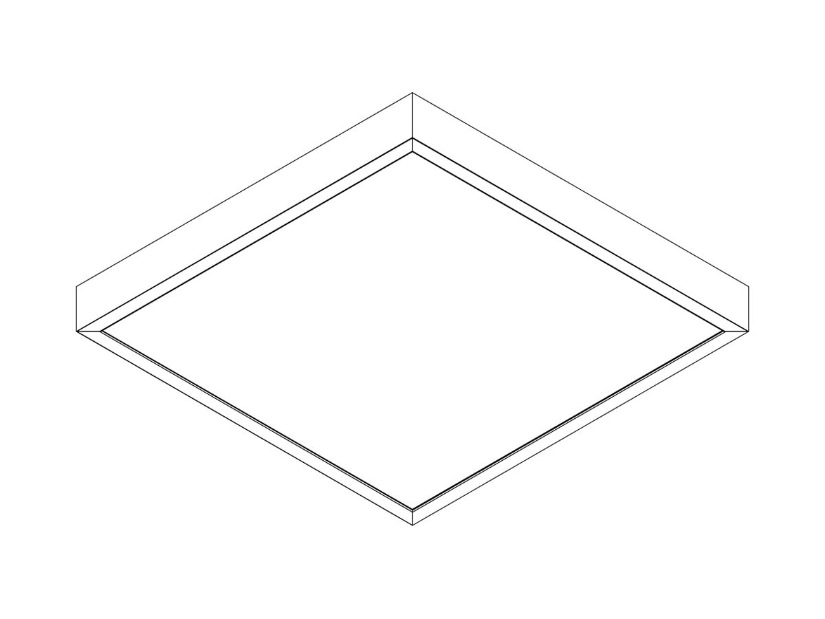 Anbaugehäuse Siteco Apollon Stahl 600×600×70mm weiss