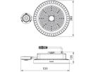 LED-Hallenstrahler CoreLine BY122X 166W 25000lm 4000K IP65 VWB DIM grau