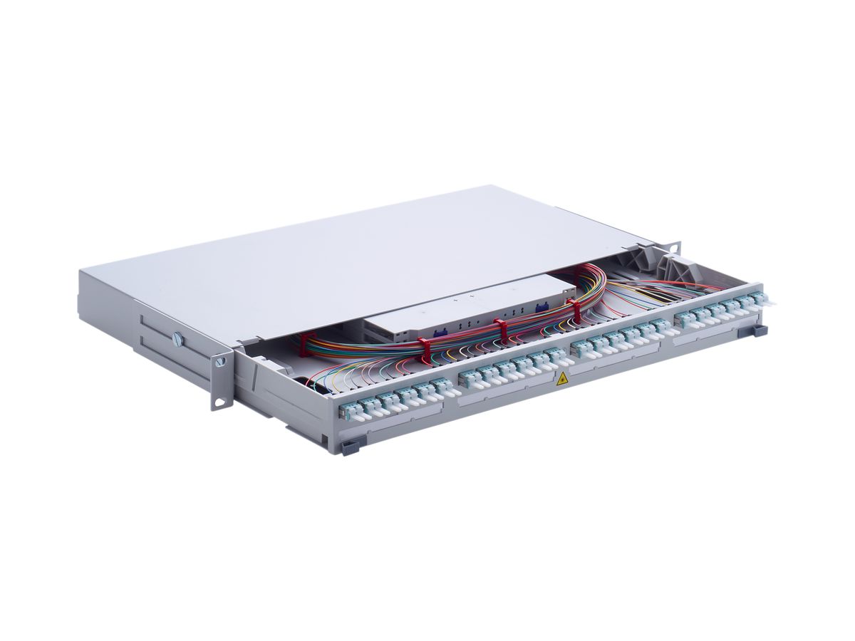 Rangierfeld LWL 19" UniRack2 1HE 24×LC-Duplex OM3
