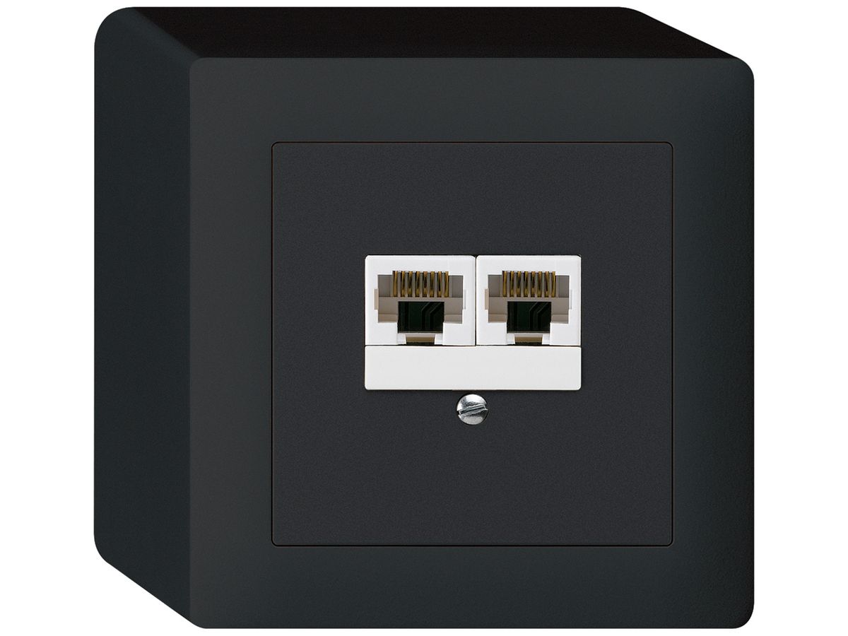 AP-Dose kallysto 2×RJ45u parallel schwarz