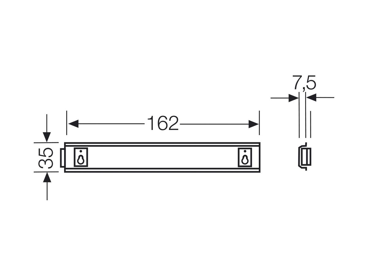 Profilschiene Hensel KGTS 03 Hutprofil 35mm, für KG 9003
