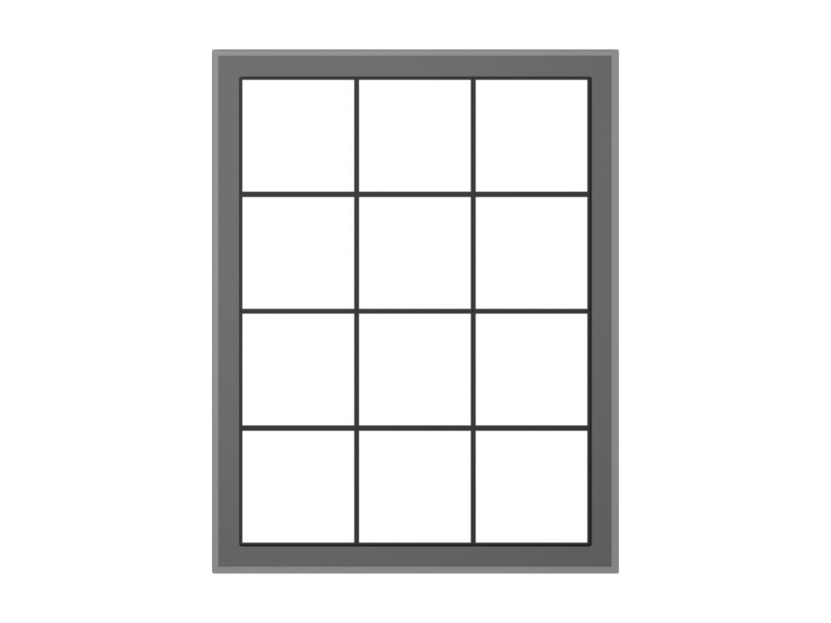 Abdeckrahmen SIDUS 4×3 Glas-grau