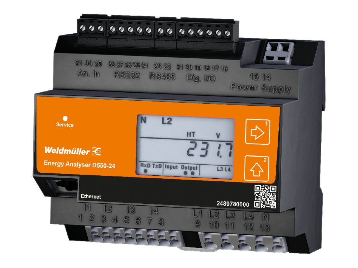 Energiemessgerät Weidmüller ENERGY ANALYSER D550-24