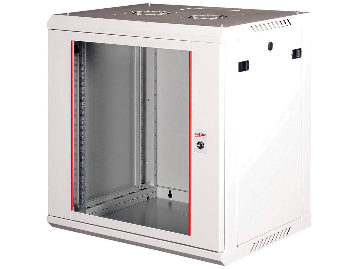 Wandgehäuse 19" ROLINE Basic Plus 600×645×450mm 12HE 1×Tür Stahl grau