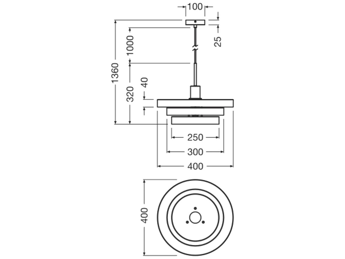 Pendelleuchte LEDVANCE Decor Layers E27 1×15W Ø400mm grün
