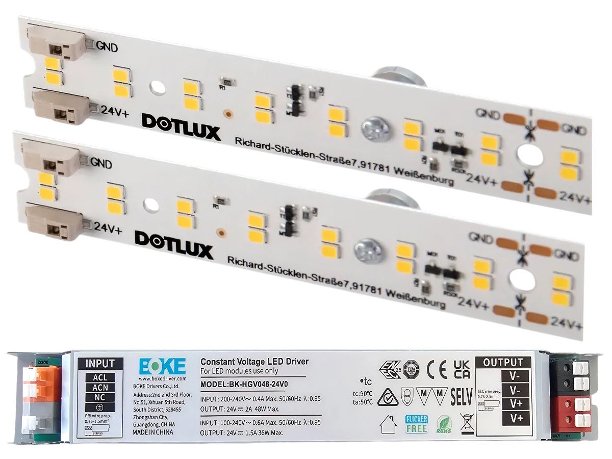 LED Ersatz-Kit Spiegelschrank - 2x7.5W, 4000K, inkl.LED-Netzteil