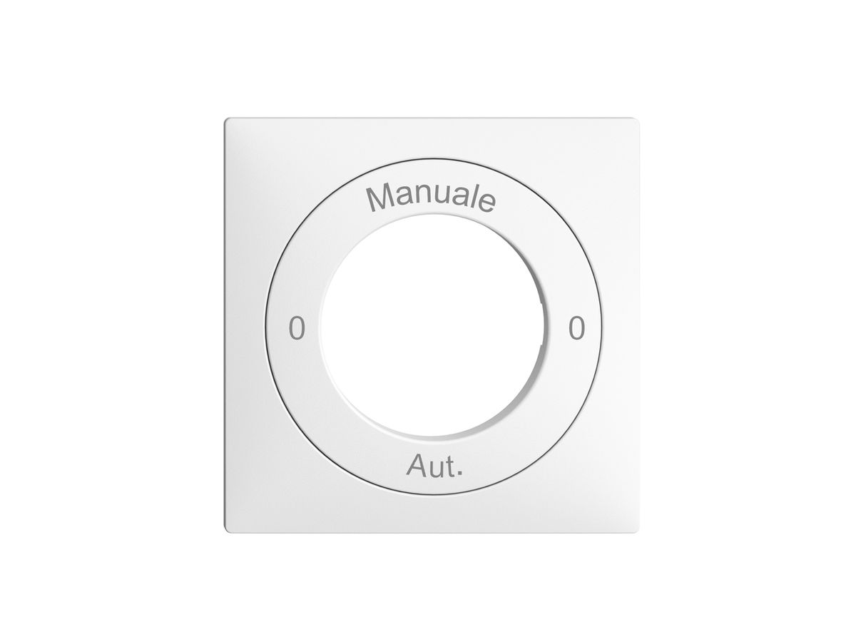 Frontset 0-Manuale-0-Aut. EDIZIOdue weiss 60×60mm für Schlüsselschalter