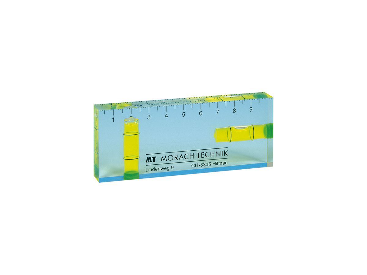 Wasserwaage Morach-Technik AG 100×40×15mm transparent