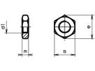 Sechskantmutter M14 0.5d DIN 439 verz.bl, promat.