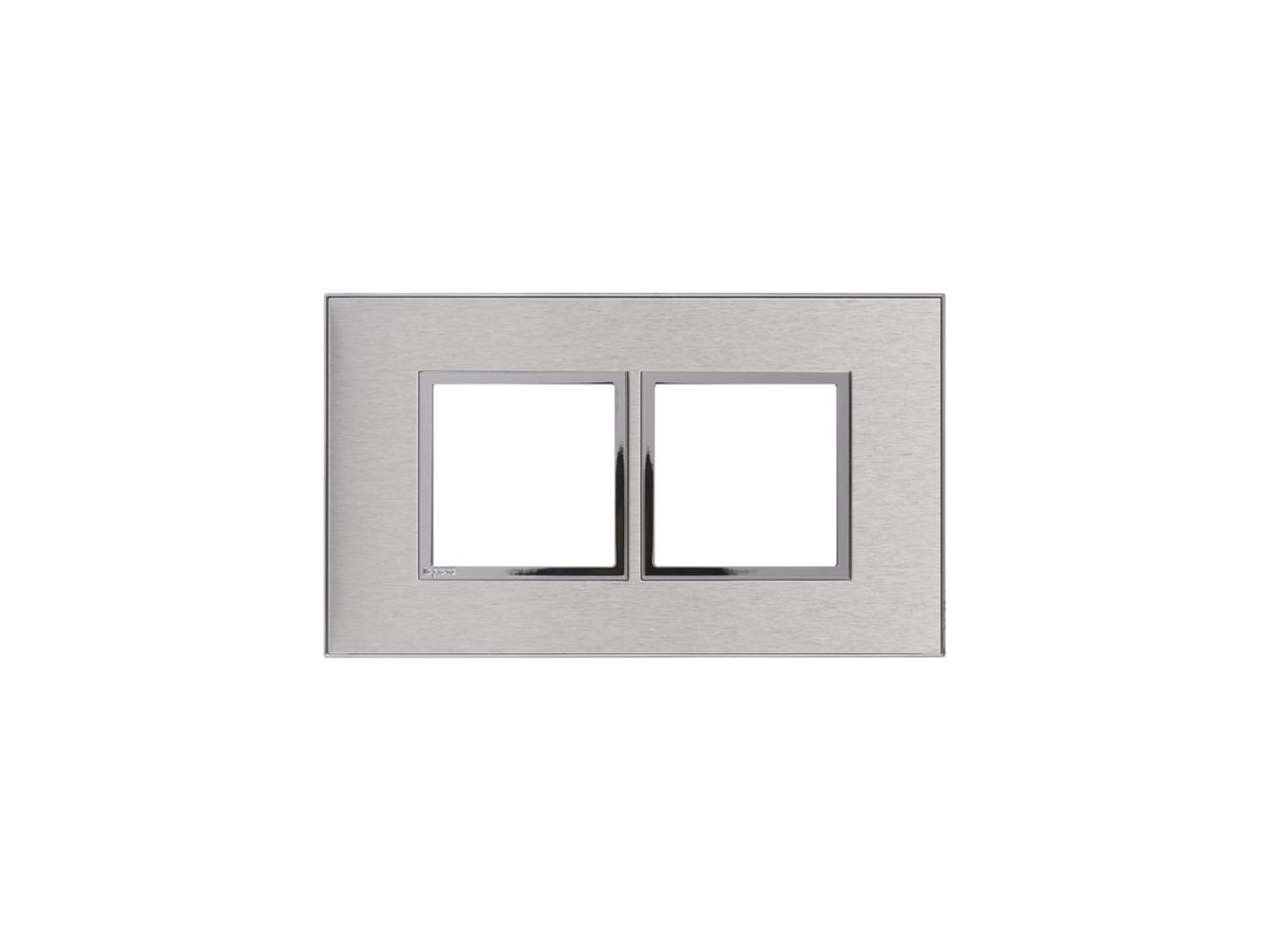 UP-Kopfzeile Legrand Arteor 1×2, horizontal, stainless steel