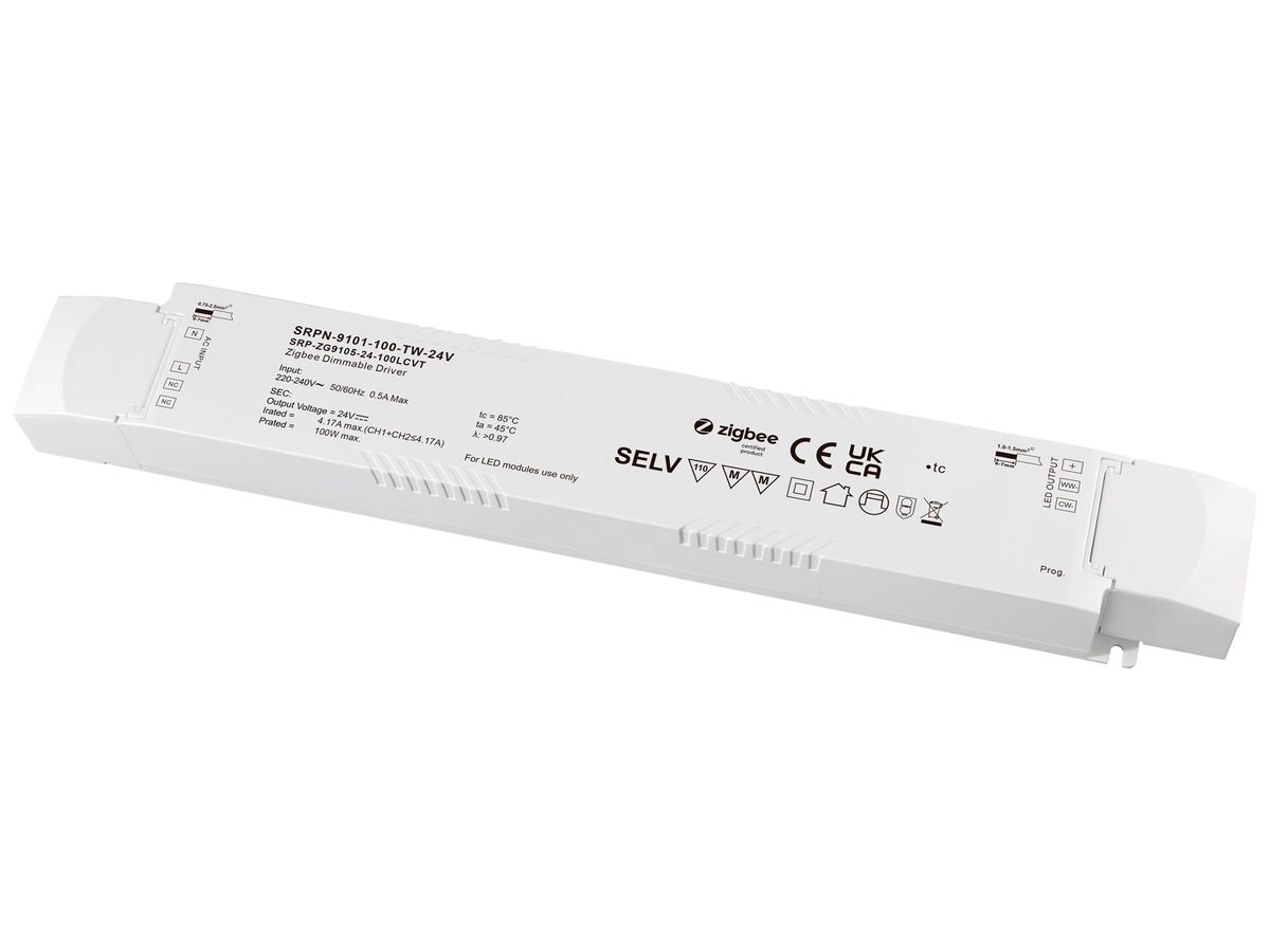 LED-Betriebsgerät SUNRICHER SRPN-9101 0…100W 24V 0…4170mA DIM Zigbee TW