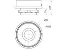 Adapter WERMA Mini EM, PG29, für Signalsäule, grau