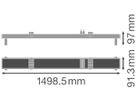 LED-Leuchteinsatz LEDVANCE TruSys® FLEX 2×G5 1498.5mm weiss