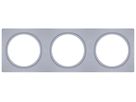 Abdeckplatte LEDVANCE FRAME Stahl 300×100mm 3×Ø68mm silber