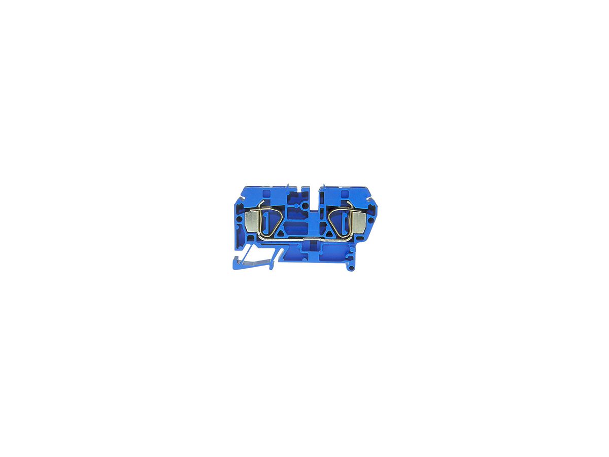 Durchgangs-Reihenklemme Woertz Ex 0.5…6mm² 50A 600V Federzugansch.2×1 TH35 blau