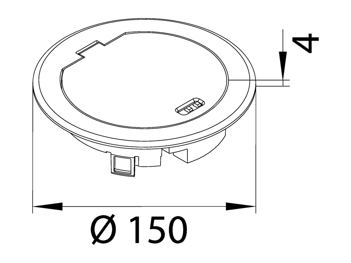 Klappdeckel Hager für BSR02 Metall Kupfer