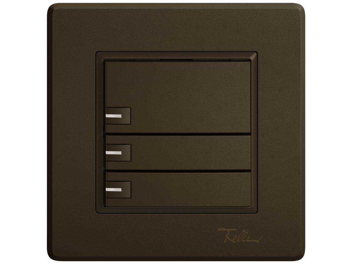 UP-KNX-Taster RGB EDIZIO.liv SNAPFIX® Temperaturfüh.RGB-LED 3×T 1-Tbed.br
