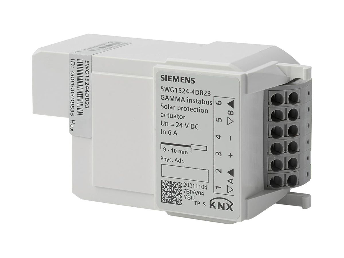 EB-KNX-Sonnenschutzaktor Siemens RL 524D23, 2-Kanal 24VDC 6A
