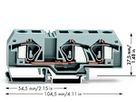 Klemme 3L WAGO 16mm² grau