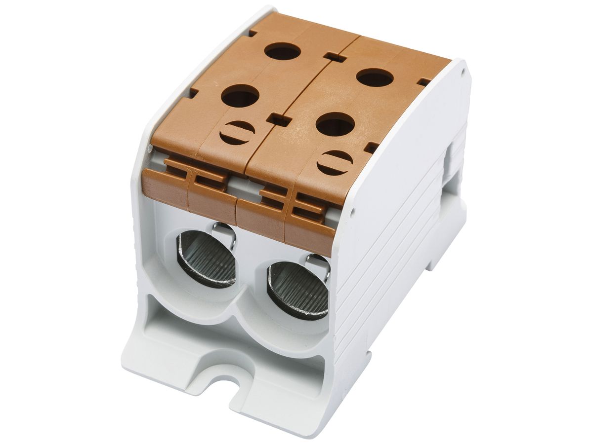 Verteilerblock Bals RKA 95 1P 200A 2×Eingang 2×Ausgang 10…95mm² braun