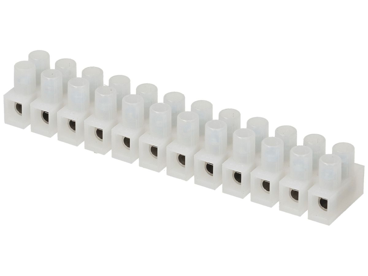 Klemmenleiste Adels-Contact 12P 0.5…2.5mm² 24A 450V Bohrlochabstand 8mm weiss