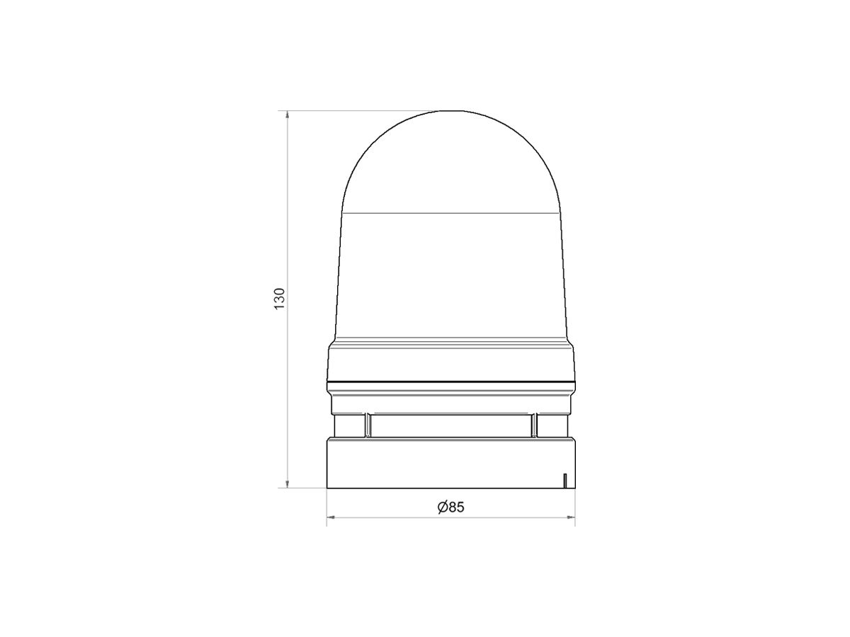 Blitz- und Dauerleuchte WERMA Midi TwinLIGHT Combi, 115...230VAC, rot